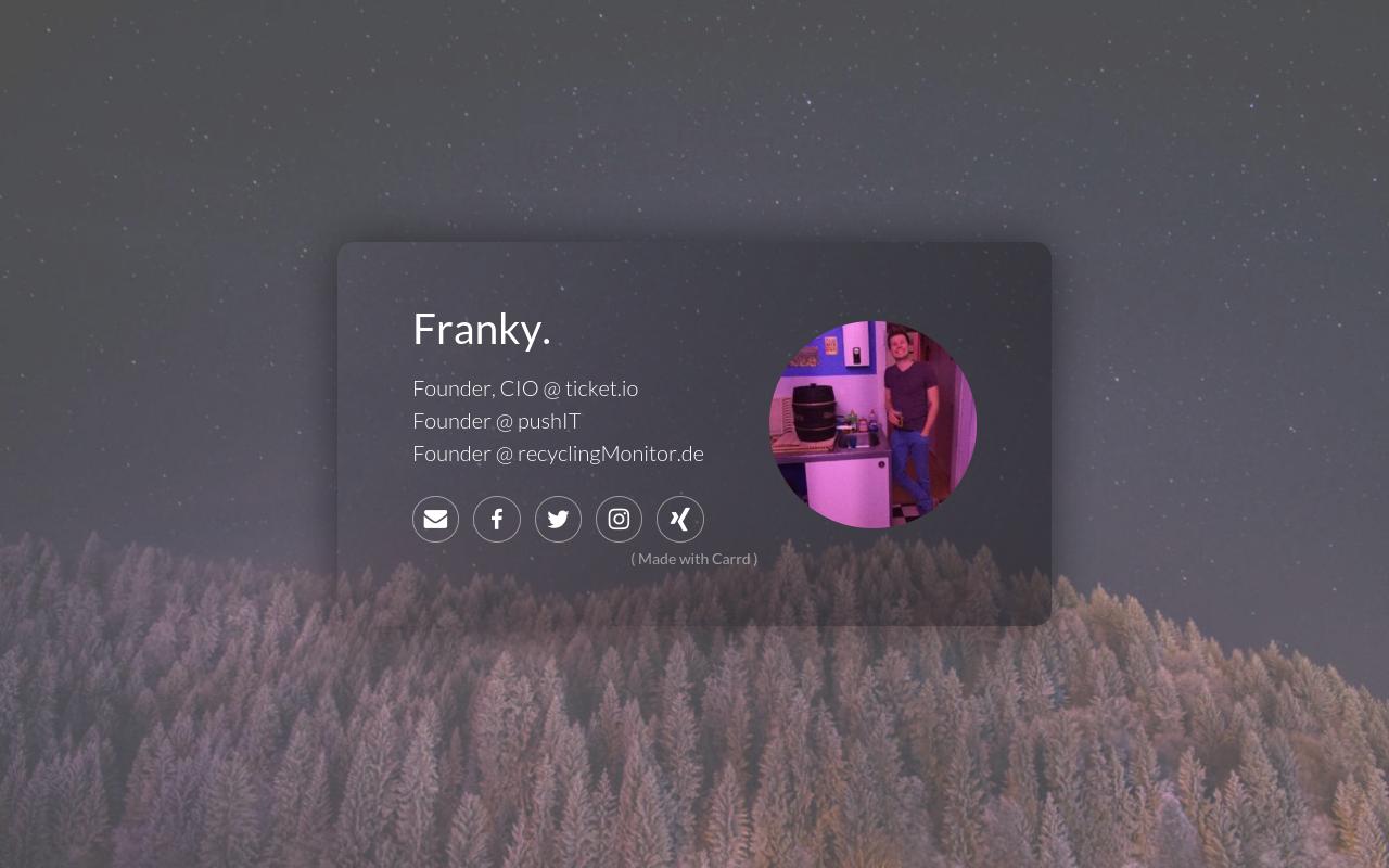 Carrd profile picture for @franky
